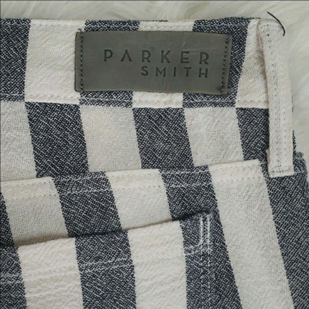 Parker Smith Sailor Mid-Rise Striped Denim Palazzo Flare Nautical Pants … - Picture 9 of 16
